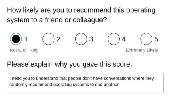 operating system NPS Survey